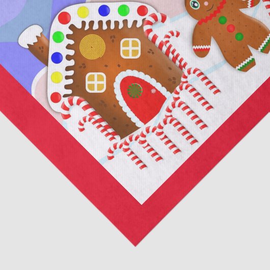 Gingerbread Scene Tissue Paper Tissuepapier (Detail)
