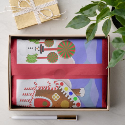 Gingerbread Scene Tissue Paper Tissuepapier (Geschenk)