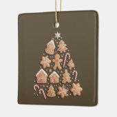 Gingerbread Schattigee kerstboom winterbakker Keramisch Ornament (Links)