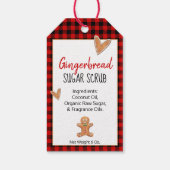 Gingerbread Scrub 🍪 Cadeau Labels met Buffalo Pla Cadeaulabel (Achterkant)