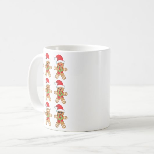 Gingerbread Shirt Funny Cute Christmas Gingerbread Koffiemok (Voorkant links)