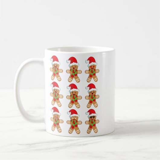 Gingerbread Shirt Funny Cute Christmas Gingerbread Koffiemok (Links)