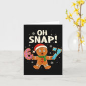 Gingerbread Six Seven 67 Bruh 6 7 Christmas Girl B Kaart (Gele Bloem)