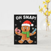 Gingerbread Six Seven 67 Bruh 6 7 Christmas Girl B Kaart (Gele Bloem)