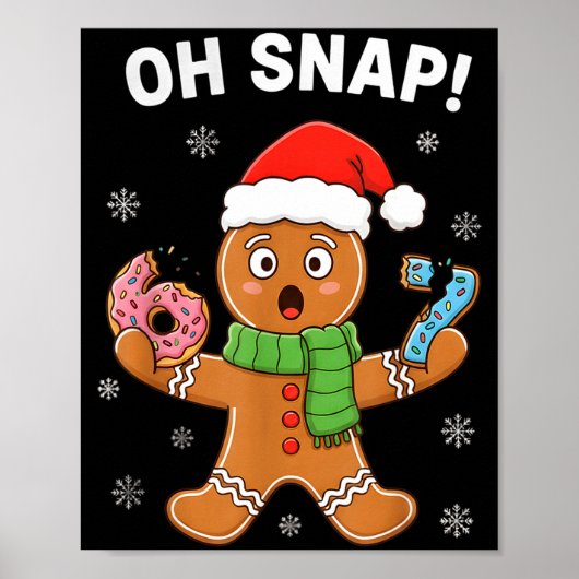 Gingerbread Six Seven 67 Bruh 6 7 Christmas Girl B Poster (Voorkant)