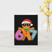 Gingerbread Six Seven 67 Ice Cream Drip Christmas  Kaart (Gele Bloem)