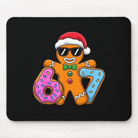 Gingerbread Six Seven 67 Ice Cream Drip Christmas  Muismat (Voorkant)