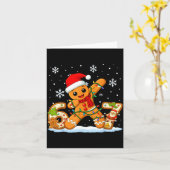 Gingerbread Six Seven 67 Meme 6 7 Funny Christmas  Kaart (Gele Bloem)