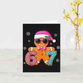 Gingerbread Six Seven 67 Meme 6 7 Funny Christmas  Kaart (Gele Bloem)