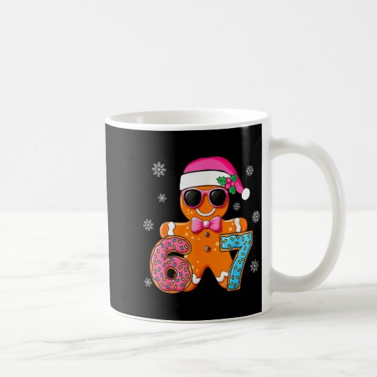 Gingerbread Six Seven 67 Meme 6 7 Funny Christmas  Koffiemok (Rechts)