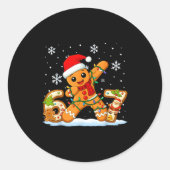 Gingerbread Six Seven 67 Meme 6 7 Funny Christmas  Ronde Sticker (Voorkant)