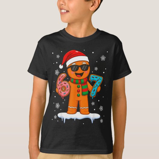 Gingerbread Six Seven 67 Meme 6 7 Funny Christmas  T-shirt (Voorkant)