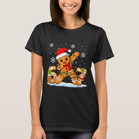 Gingerbread Six Seven 67 Meme 6 7 Funny Christmas  T-shirt (Voorkant)