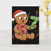 Gingerbread Six Seven 67 Meme 6 7 Grappige Kerst Kaart (Gele Bloem)
