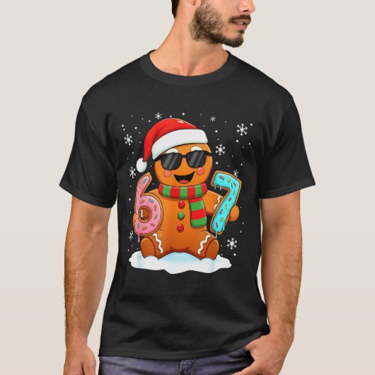 Gingerbread Six Seven Bruh Funny Christmas Meme Si T-shirt (Voorkant)