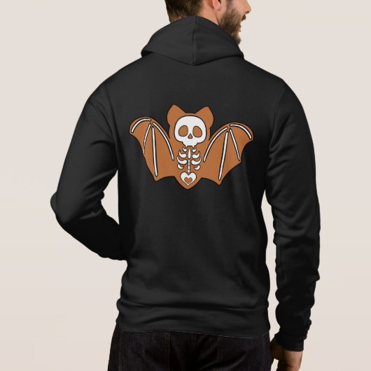 Gingerbread Skelet Vleermuis Hoodie (Achterkant)