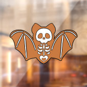 Gingerbread Skelet Vleermuis Raamsticker (Vel 2)