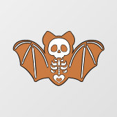 Gingerbread Skelet Vleermuis Raamsticker (Vel)