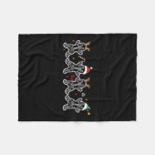 Gingerbread Skeleton Kerst Radiologie Shir Xray Fleece Deken (Voorkant (Horizontaal))