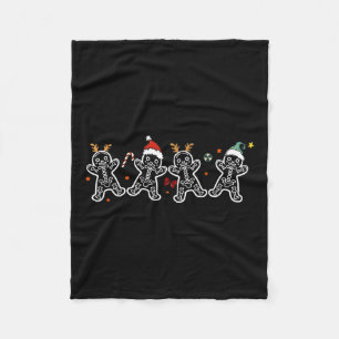 Gingerbread Skeleton Kerst Radiologie Shir Xray Fleece Deken