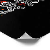 Gingerbread Skeleton Kerst Radiologie Shir Xray Poster (Hoek)