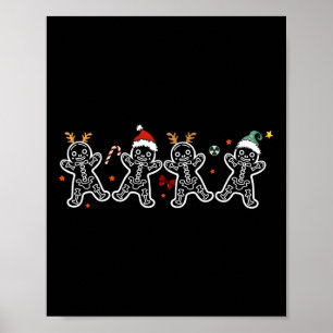 Gingerbread Skeleton Kerst Radiologie Shir Xray Poster