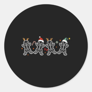 Gingerbread Skeleton Kerst Radiologie Shir Xray Ronde Sticker