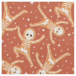 Gingerbread Skeletons op Halloween sinaasappel Stof