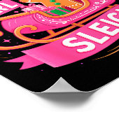 Gingerbread Sleigh Girl Nk Funny Christmas Women G Poster (Hoek)