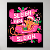 Gingerbread Sleigh Girl Nk Funny Christmas Women G Poster (Voorkant)