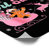 Gingerbread Sleigh Girl Nk Funny Christmas Women G Poster (Hoek)