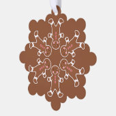 Gingerbread Sneeuwvlok Papier Ornament Kaart (Links)