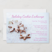 Gingerbread Sneeuwvlok Vakantie Cookie Exchange Kaart (Voorkant)