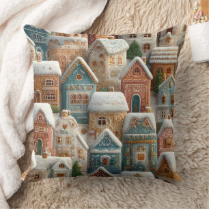 Gingerbread Sneeuwvorst Dorpslandschap Kussen