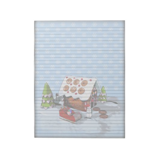 Gingerbread snoep huis Notitieblok (Linkerzijde)