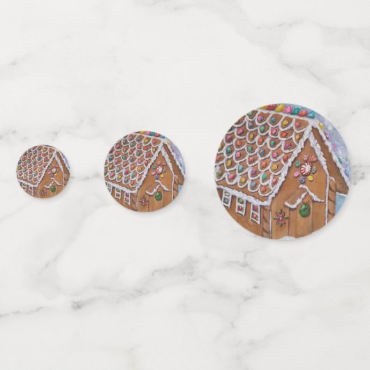 GINGERBREAD SNOEP-HUISTABEL CONFETTI (Voorkanten)