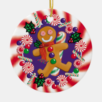 GINGERBREAD-SNOEP KERAMISCH ORNAMENT