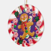 GINGERBREAD-SNOEP KERAMISCH ORNAMENT (Links)