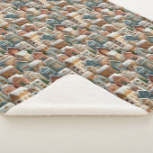 Gingerbread Snow Frosted Village Sherpa Deken (3/4)