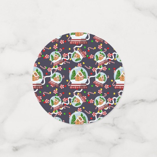 Gingerbread Snow Globes Confetti (Kleine voorkant)