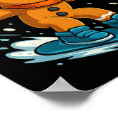 Gingerbread-snowboarder Kerstvakantie Snowboarden Poster (Hoek)
