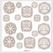 Gingerbread Snowflakes Vinyl Sticker Blad (Vel)