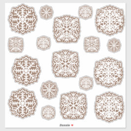 Gingerbread Snowflakes Vinyl Sticker Blad