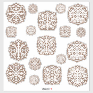 Gingerbread Snowflakes Vinyl Sticker Blad