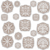 Gingerbread Snowflakes Vinyl Sticker Blad (Voorkant)