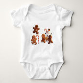 Gingerbread Snowman Baby Bodysuit (Voorkant)