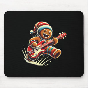 Gingerbread Speelt Gitaar Kerst Muzikant Gitaar Muismat