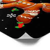 Gingerbread Spelen Volleybal Kerst Speler Ki Poster (Hoek)