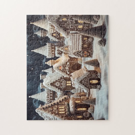 Gingerbread stad legpuzzel (Verticaal)