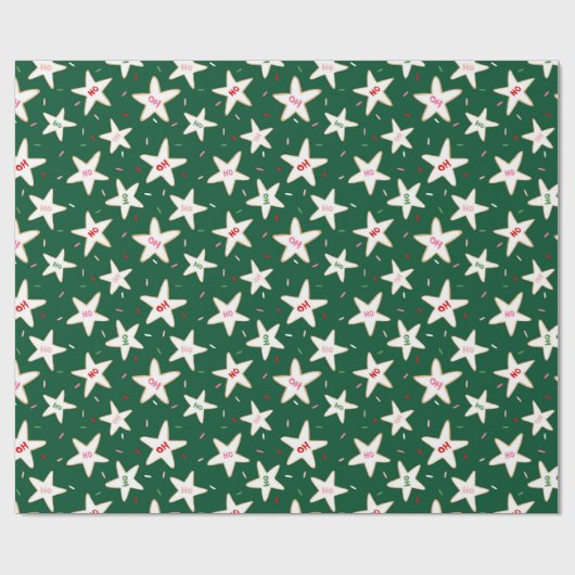 Gingerbread Star Christmas Pattern Cadeaupapier (Vlak)